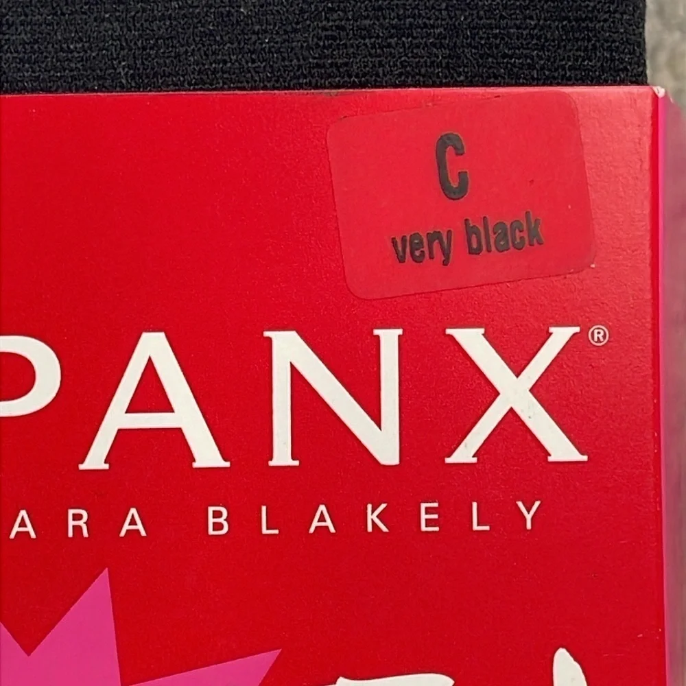 Spanx Tights Double Take Very Black Shaping Smoothing Tummy Control Sz C